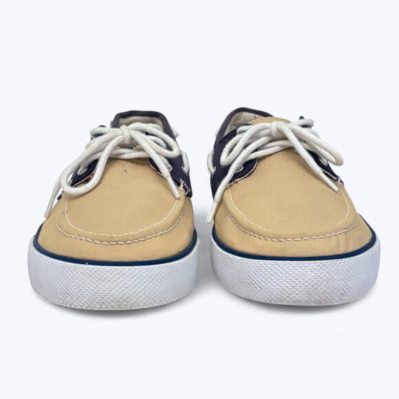 Ralph Lauren Polo Franz Boat Shoes Mens 11D Khaki Navy Driving Beach Resort Prep - Picture 5 of 9
